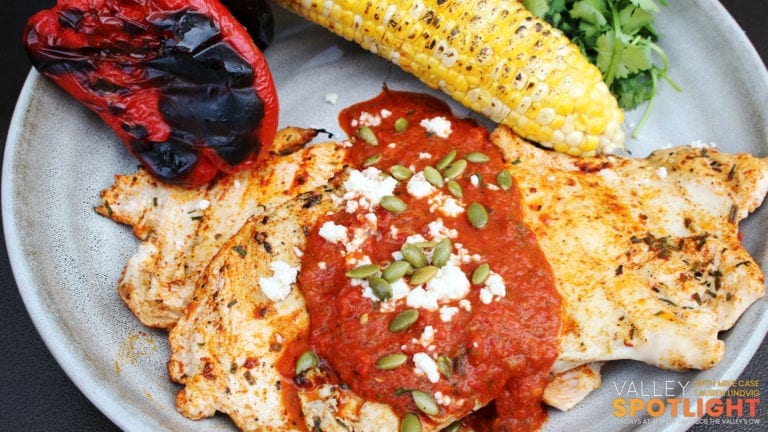 Achiote Chicken with Molcajete Salsa